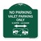 Signmission No Parking Valet Parking Only 5-30pm-12-00am Aluminum Sign, 18" x 18", GW-1818-23791 A-DES-GW-1818-23791 - alternate 1